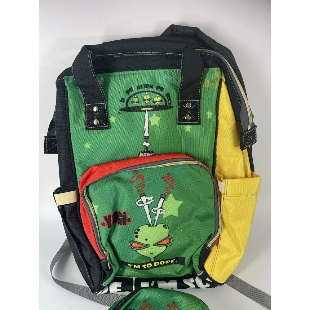 Weedhead Yogi I'm So Dope Diaper Bag Backpack & Sling Bag NWOT Rare Set